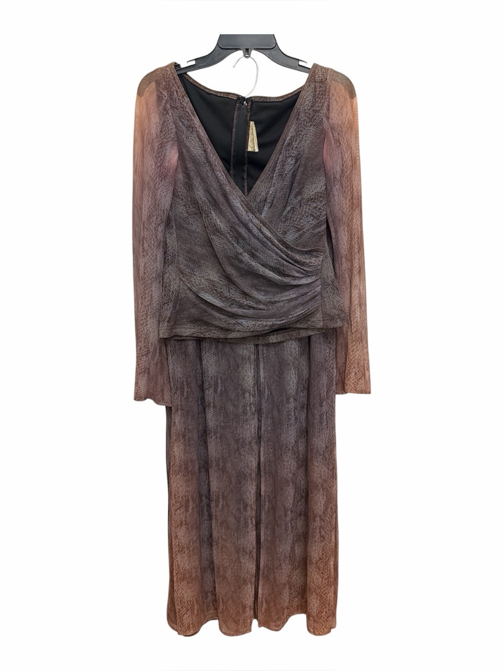 Cache Mesh Ombre Python Top Pants And Faux Wrap Top Set Metallic Y2K Size Medium